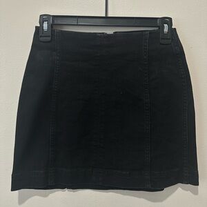 Black Denim Skirt